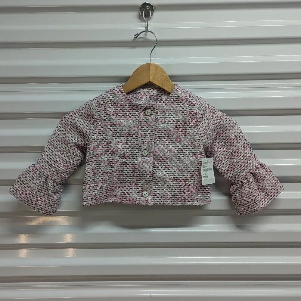 Janie & Jack Size‎ 3 Girls Multicolor Boucle Ruffle Tweed Jacket